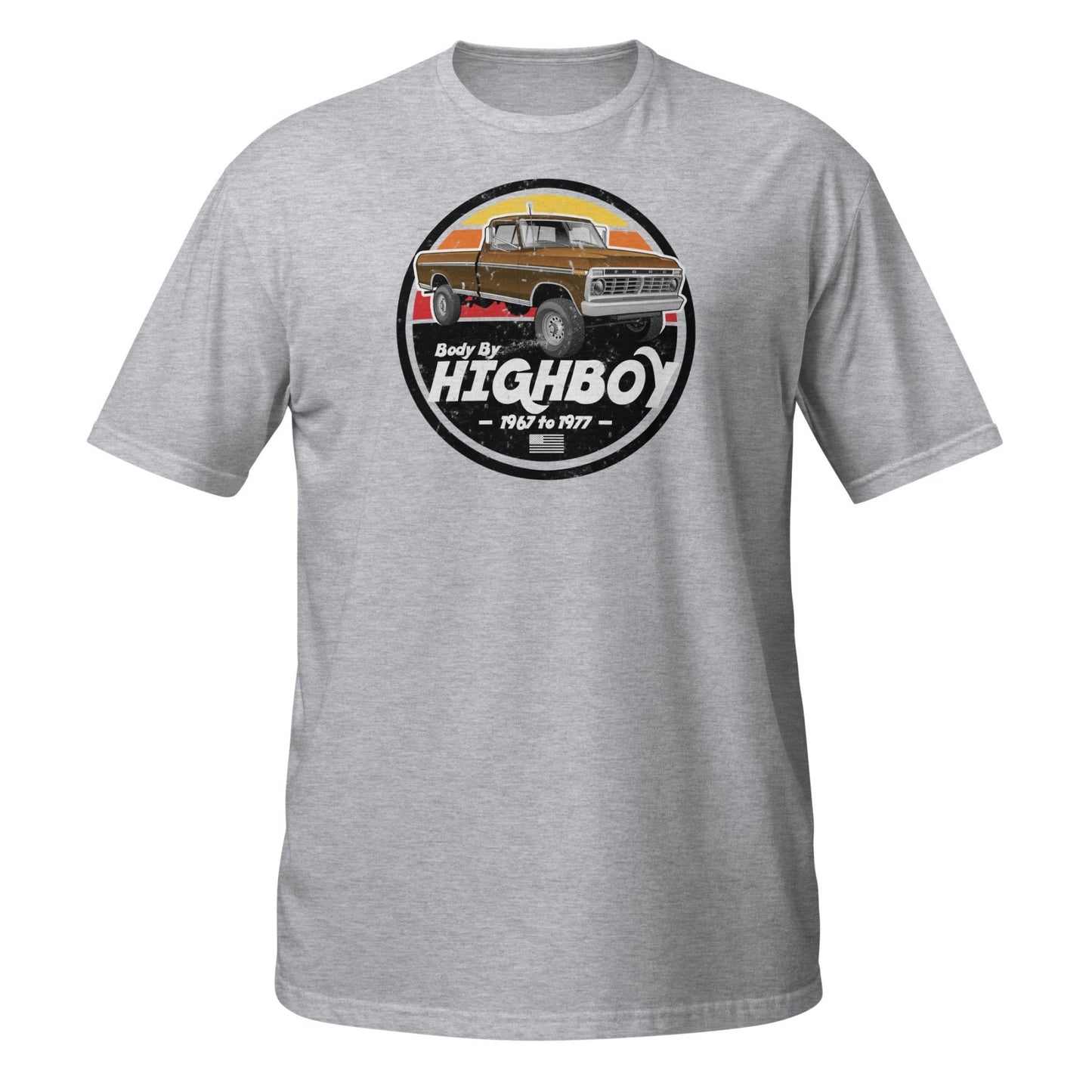 1973 Original Highboy Tee — Vintage Ford Dentside Truck Shirt (Brown) - vintage ford 1967–1979 Highboy, Bumpside, and Dentside truck design – BodyByHighboy