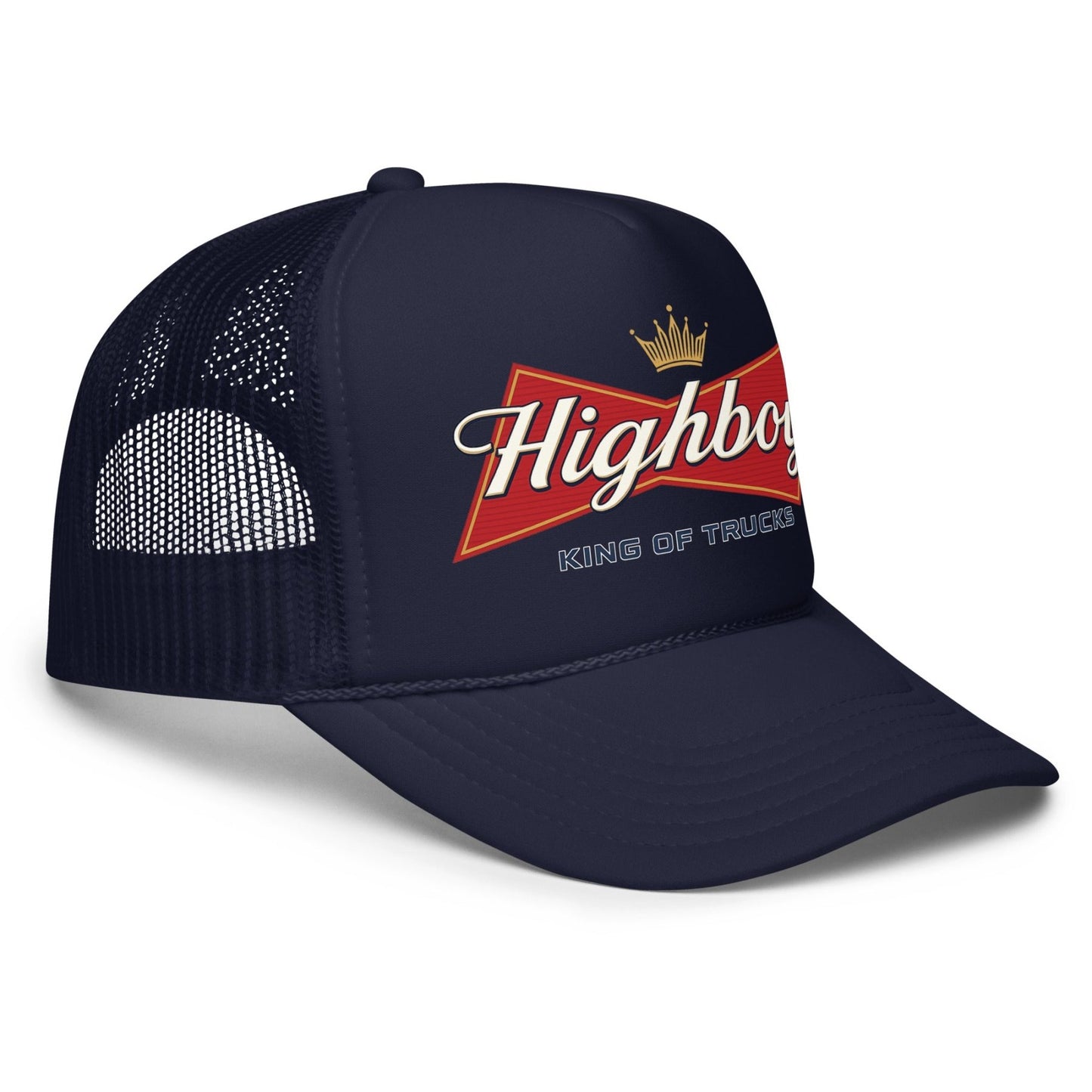 "King Of Trucks" Foam Trucker Hat - vintage ford 1967–1979 Highboy, Bumpside, and Dentside truck design – BodyByHighboy