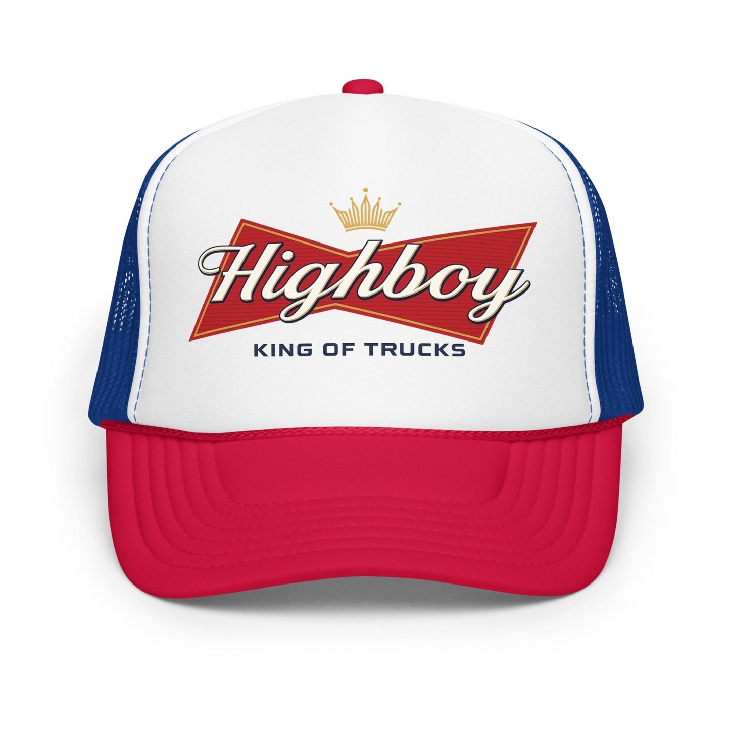 "King Of Trucks" Foam Trucker Hat - vintage ford 1967–1979 Highboy, Bumpside, and Dentside truck design – BodyByHighboy