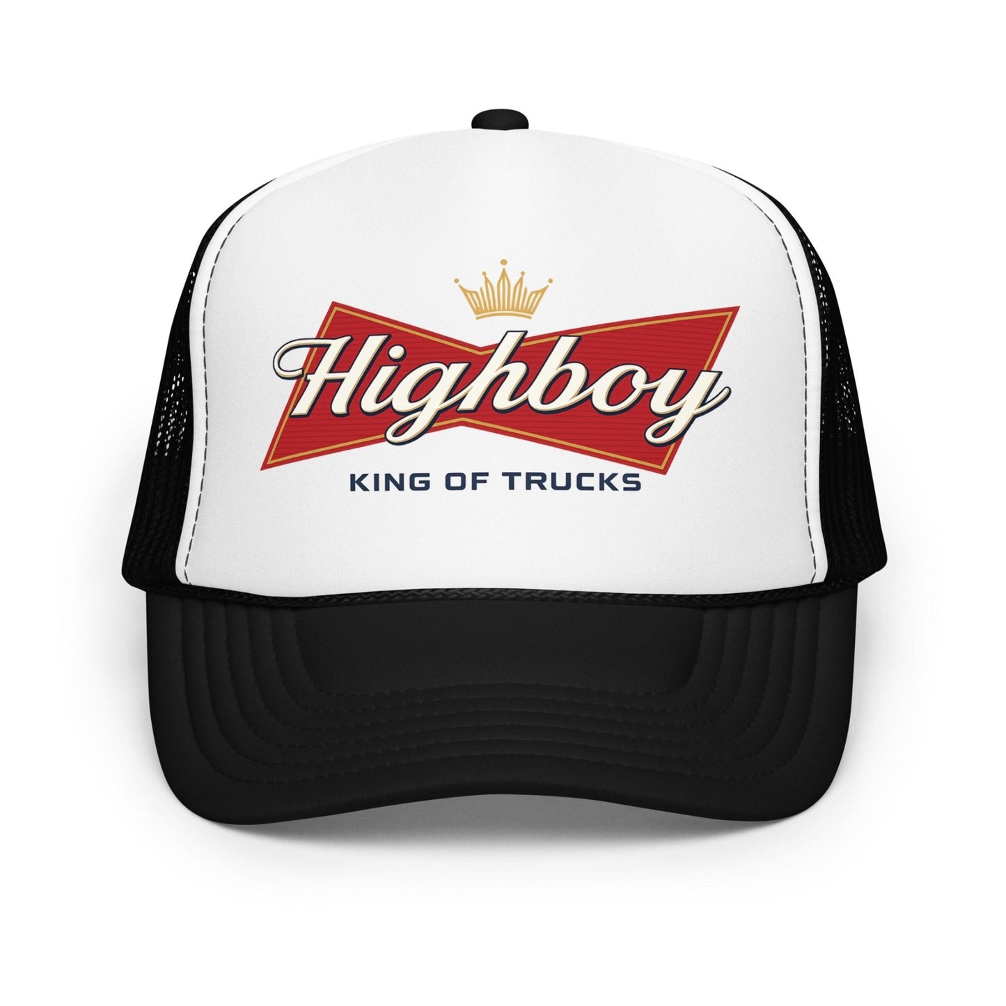 "King Of Trucks" Foam Trucker Hat - vintage ford 1967–1979 Highboy, Bumpside, and Dentside truck design – BodyByHighboy