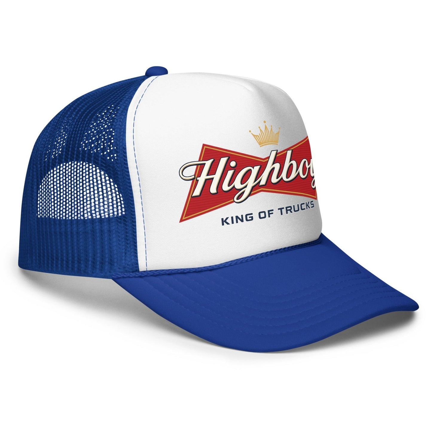 "King Of Trucks" Foam Trucker Hat - vintage ford 1967–1979 Highboy, Bumpside, and Dentside truck design – BodyByHighboy
