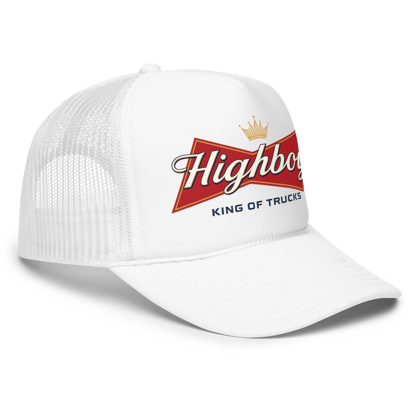 "King Of Trucks" Foam Trucker Hat - vintage ford 1967–1979 Highboy, Bumpside, and Dentside truck design – BodyByHighboy