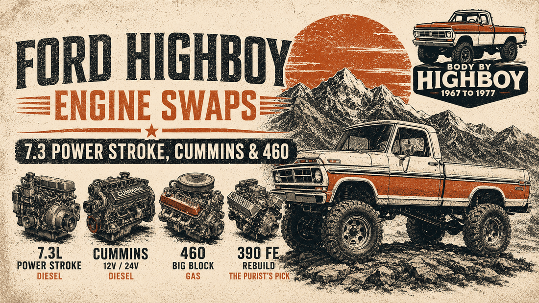 Ford Highboy Engine Swaps: 7.3 Power Stroke, Cummins & 460 - BodyByHighboy