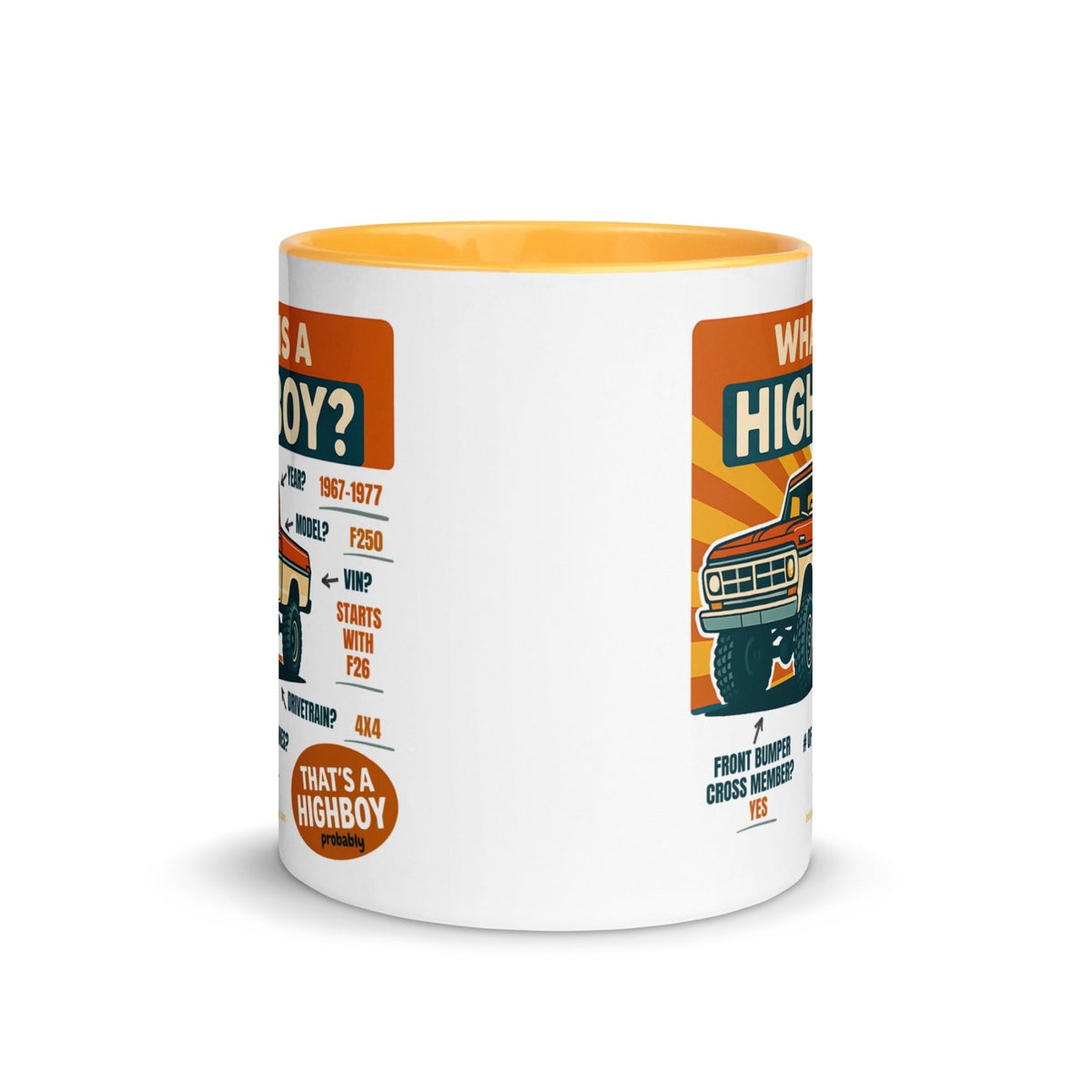 1967–1977 Bumpside & Dentside Highboy What is a Highboy? Ceramic Mug | Body By Highboy - vintage ford 1967–1979 Highboy, Bumpside, and Dentside truck design – BodyByHighboy