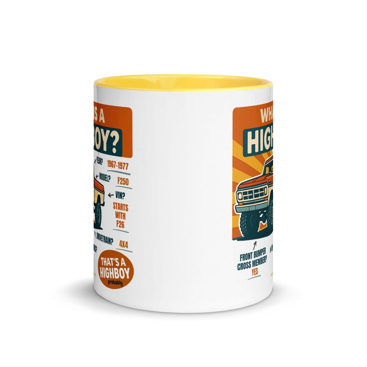 1967–1977 Bumpside & Dentside Highboy What is a Highboy? Ceramic Mug | Body By Highboy - vintage ford 1967–1979 Highboy, Bumpside, and Dentside truck design – BodyByHighboy