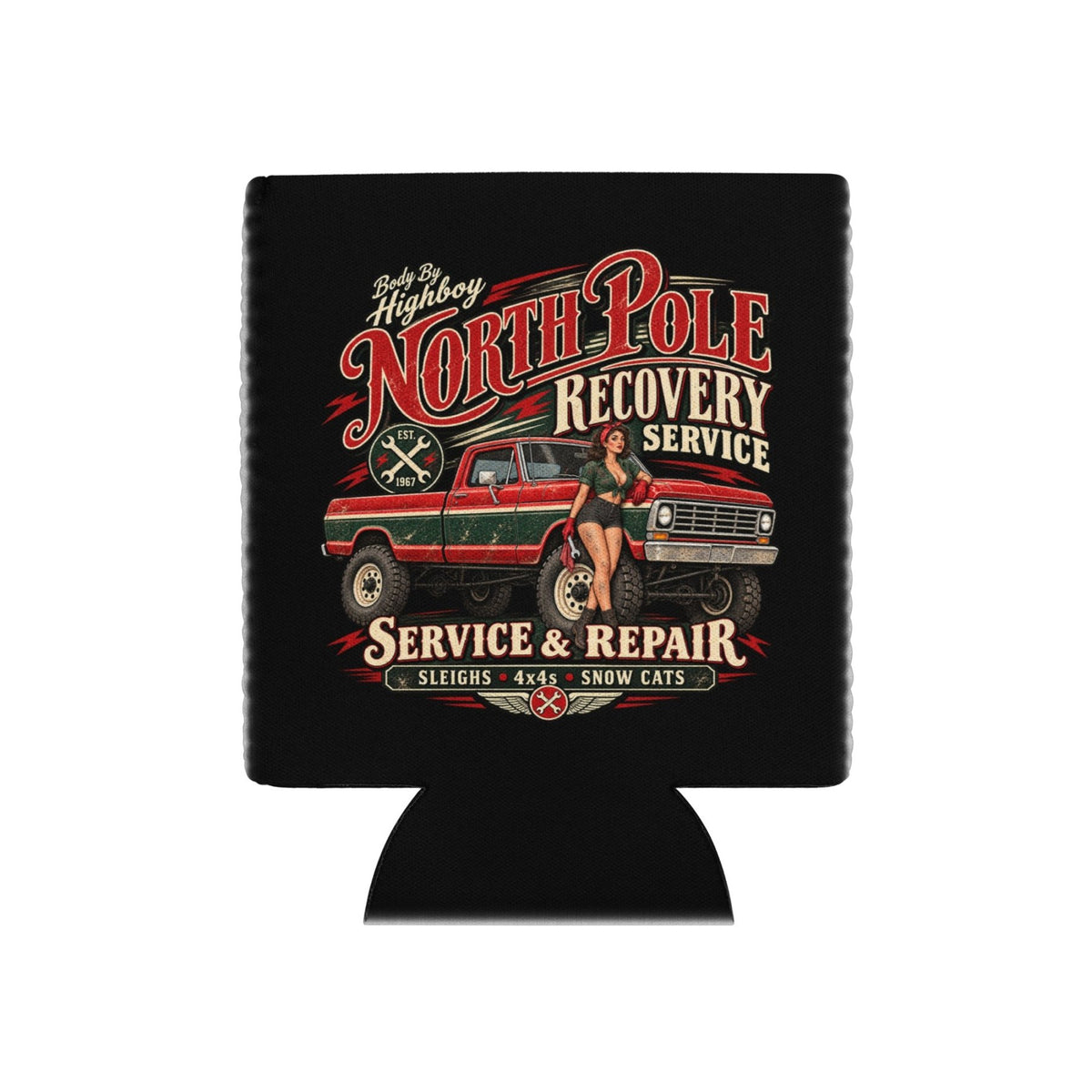 1967 Highboy Bumpside North Pole Recovery Service Can Cooler | Body By Highboy - vintage ford 1967–1979 Highboy, Bumpside, and Dentside truck design – BodyByHighboy