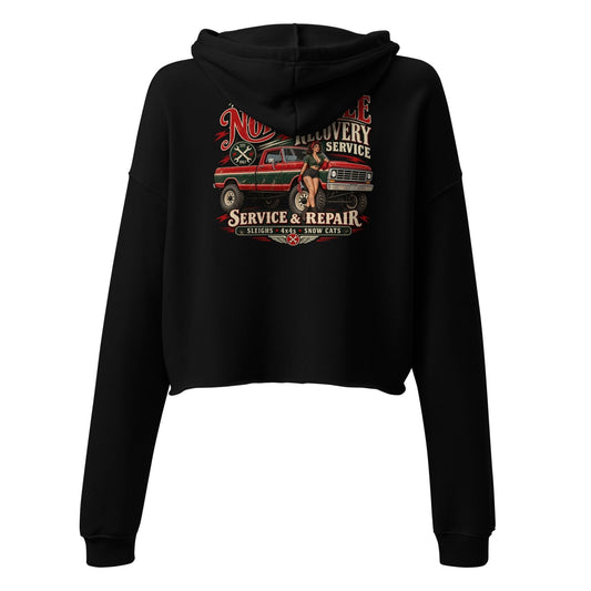 1967 Highboy Bumpside North Pole Recovery Service Crop Hoodie | Body By Highboy - vintage ford 1967–1979 Highboy, Bumpside, and Dentside truck design – BodyByHighboy