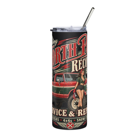 1967 Highboy Bumpside North Pole Recovery Service Stainless Steel Tumbler | Body By Highboy - vintage ford 1967–1979 Highboy, Bumpside, and Dentside truck design – BodyByHighboy