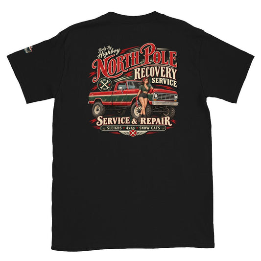 1967 Highboy Bumpside North Pole Recovery Service T-Shirt | Body By Highboy - vintage ford 1967–1979 Highboy, Bumpside, and Dentside truck design – BodyByHighboy