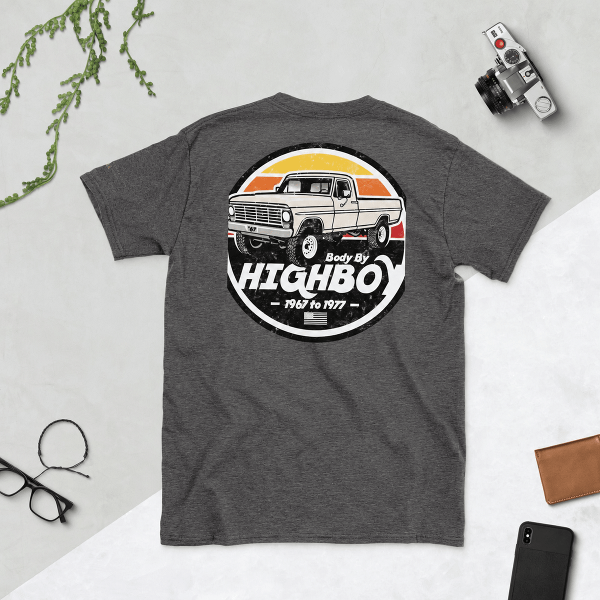1967 Highboy Bumpside Original Highboy White T-Shirt | Body By Highboy - vintage ford 1967–1979 Highboy, Bumpside, and Dentside truck design – BodyByHighboy