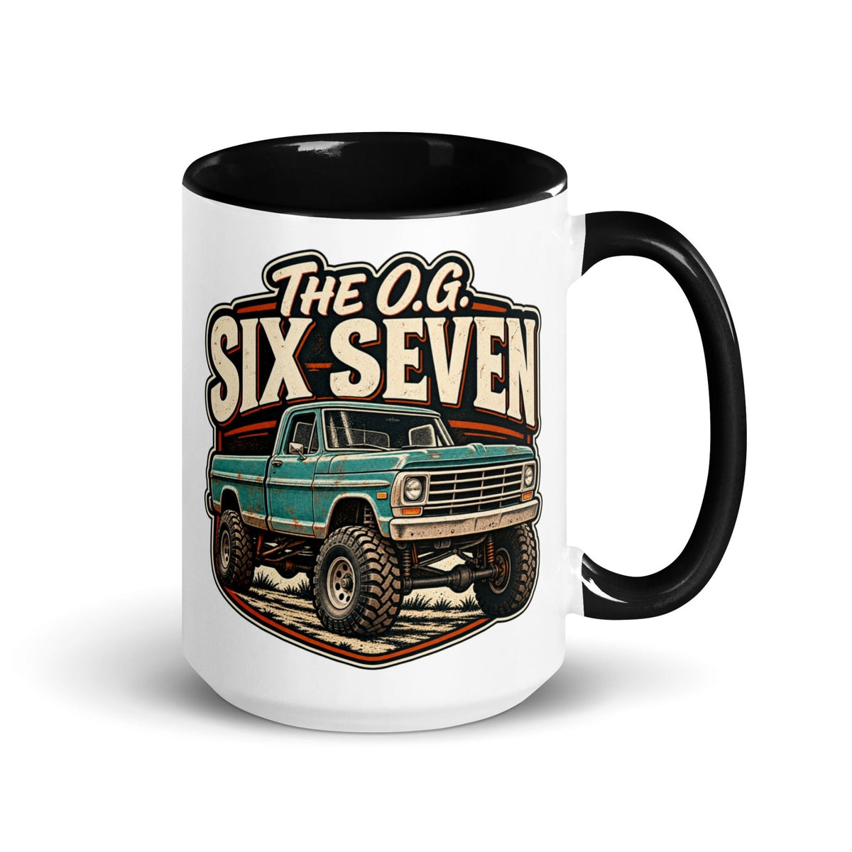 1967 Highboy Bumpside The O.G. Six Seven 15 oz Ceramic Mug | Body By Highboy - vintage ford 1967–1979 Highboy, Bumpside, and Dentside truck design – BodyByHighboy