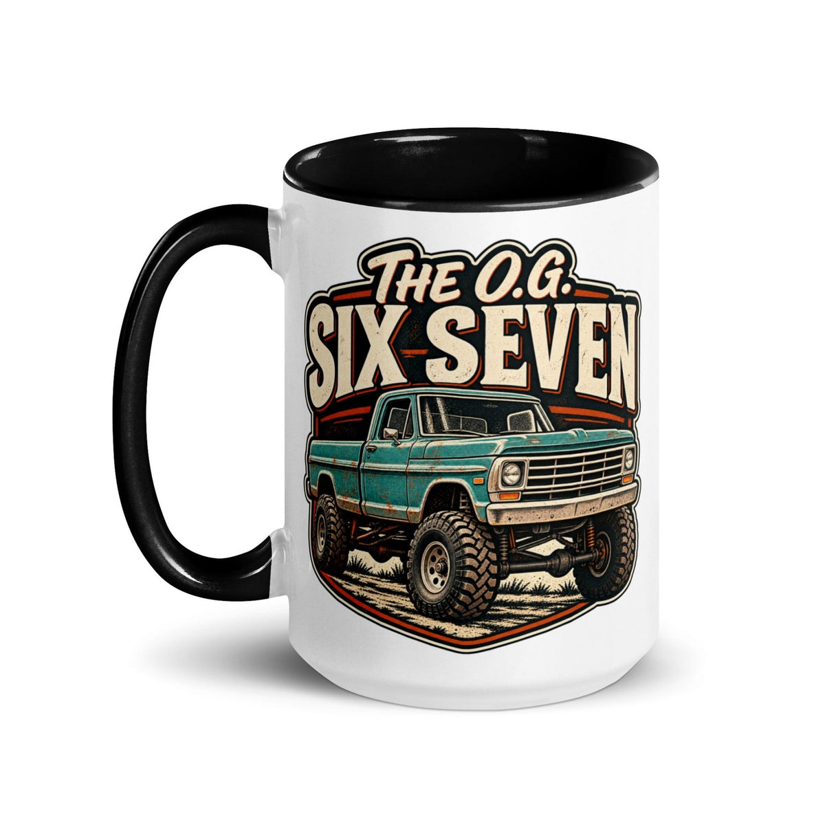 1967 Highboy Bumpside The O.G. Six Seven 15 oz Ceramic Mug | Body By Highboy - vintage ford 1967–1979 Highboy, Bumpside, and Dentside truck design – BodyByHighboy