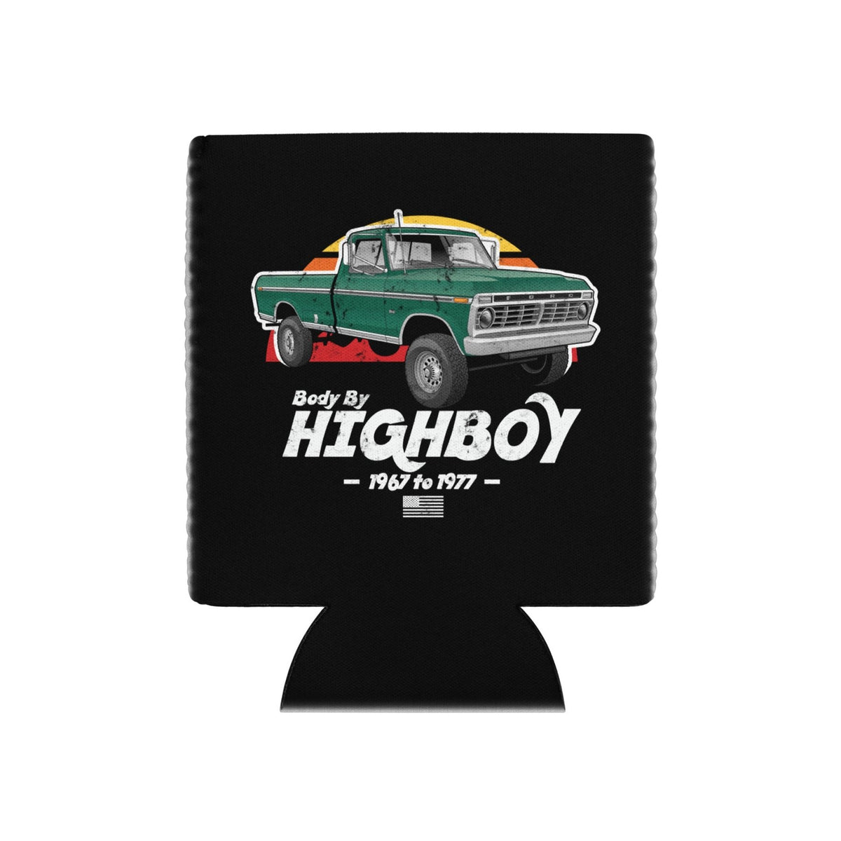 1973–1975 Dentside Highboy Green Distressed Can Cooler | Body By Highboy - vintage ford 1967–1979 Highboy, Bumpside, and Dentside truck design – BodyByHighboy