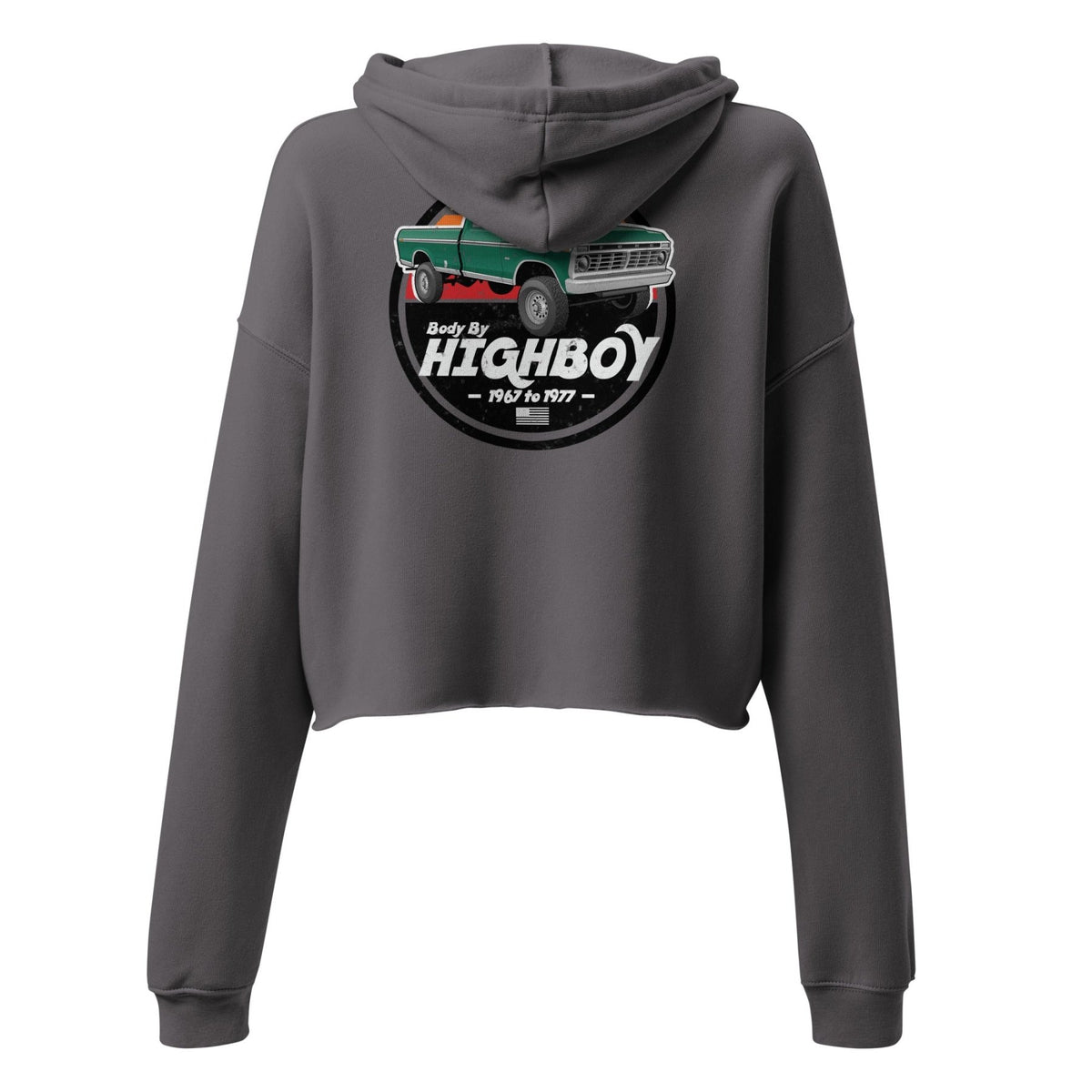 1973–1975 Dentside Highboy Green Distressed Crop Hoodie | Body By Highboy - vintage ford 1967–1979 Highboy, Bumpside, and Dentside truck design – BodyByHighboy