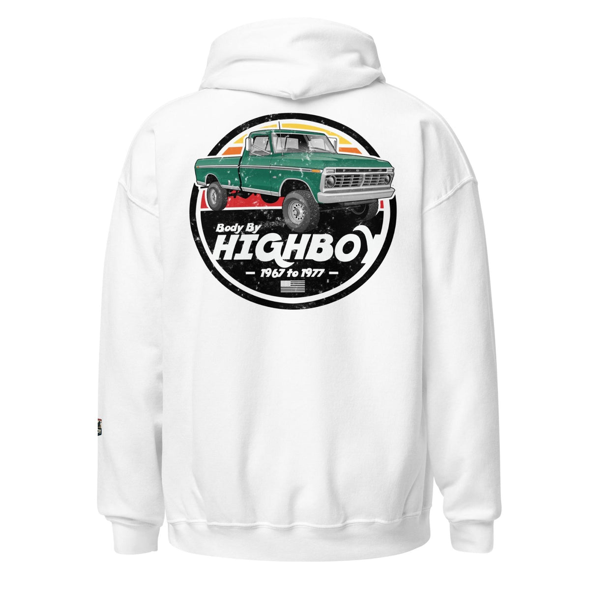 1973–1975 Dentside Highboy Green Distressed Hoodie | Body By Highboy - vintage ford 1967–1979 Highboy, Bumpside, and Dentside truck design – BodyByHighboy