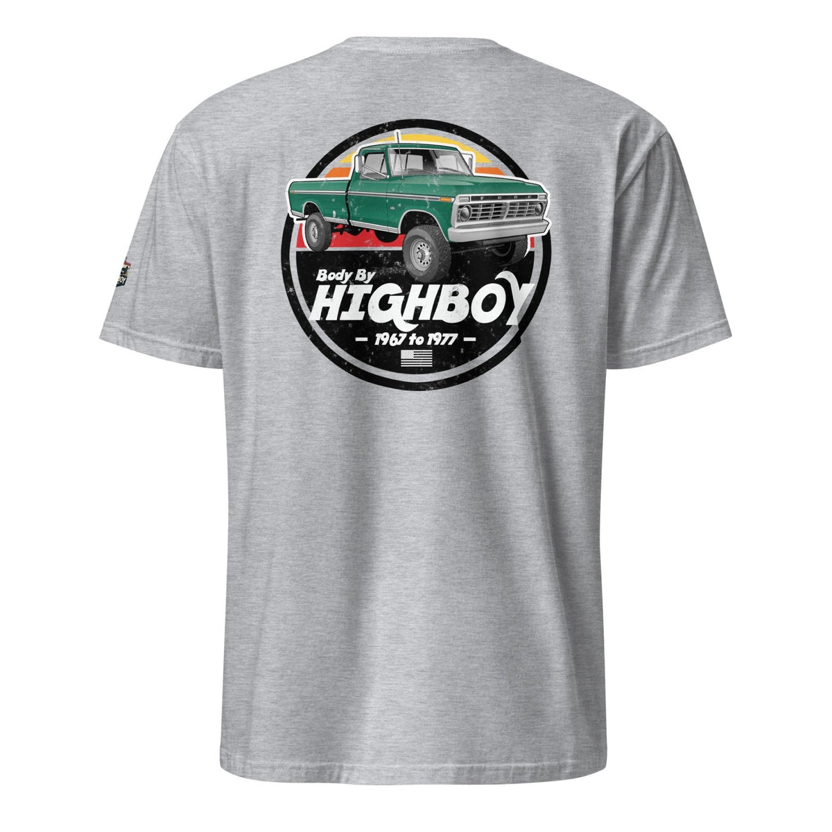 1973–1975 Highboy Dentside Original Highboy Green T-Shirt | Body By Highboy - vintage ford 1967–1979 Highboy, Bumpside, and Dentside truck design – BodyByHighboy