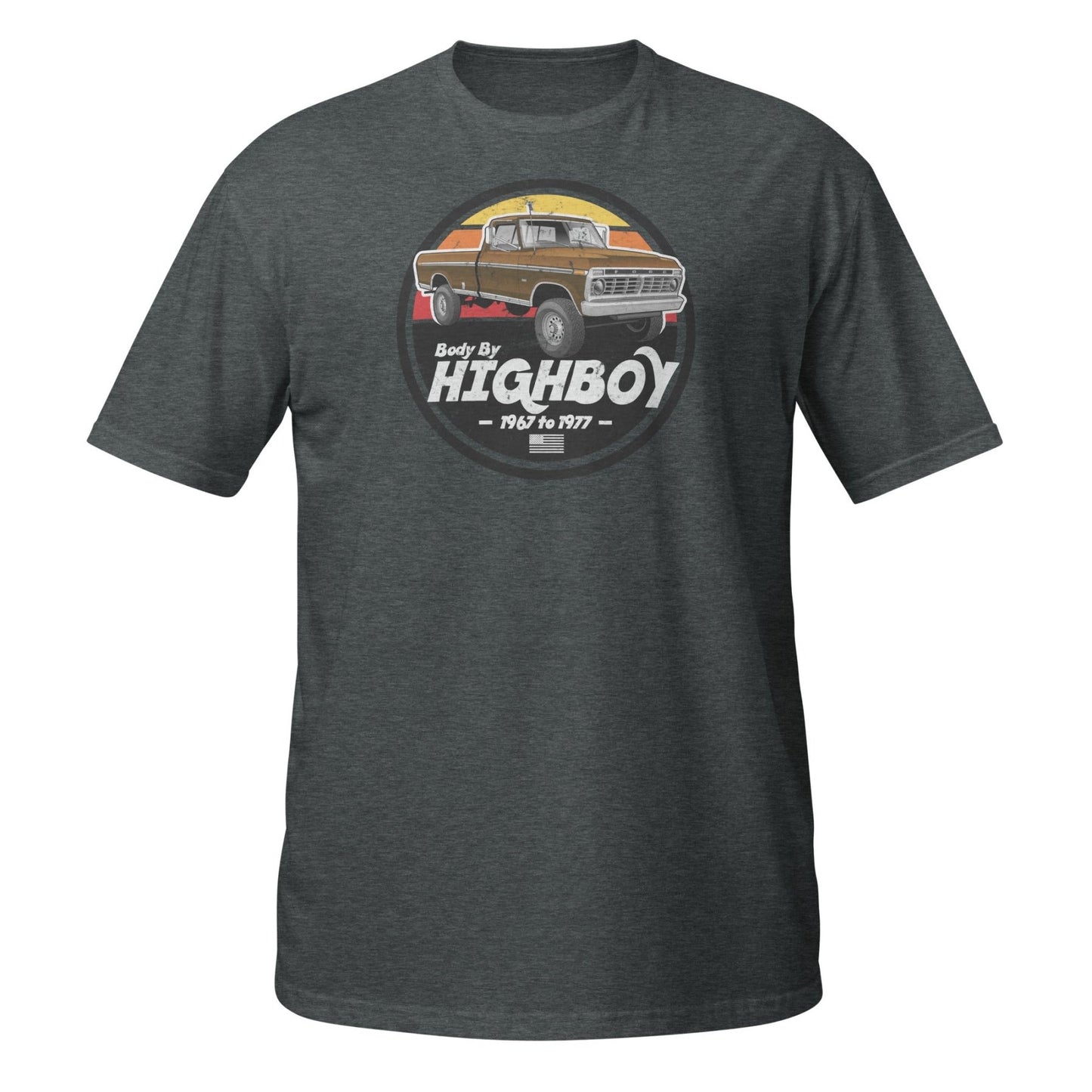 1973 Original Highboy Tee — Vintage Ford Dentside Truck Shirt (Brown) - vintage ford 1967–1979 Highboy, Bumpside, and Dentside truck design – BodyByHighboy