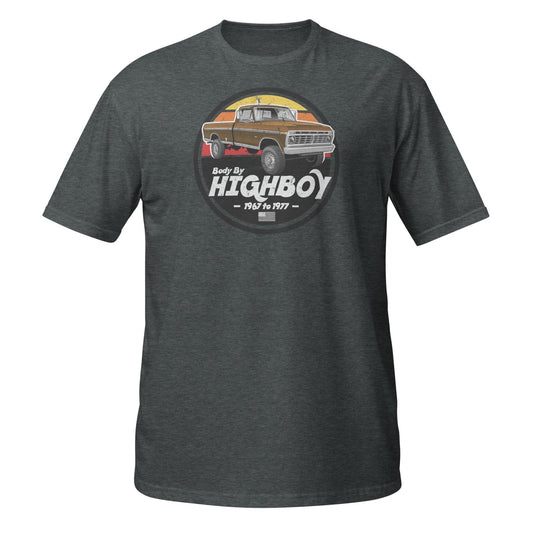 1973 Original Highboy Tee — Vintage Ford Dentside Truck Shirt (Brown) - vintage ford 1967–1979 Highboy, Bumpside, and Dentside truck design – BodyByHighboy