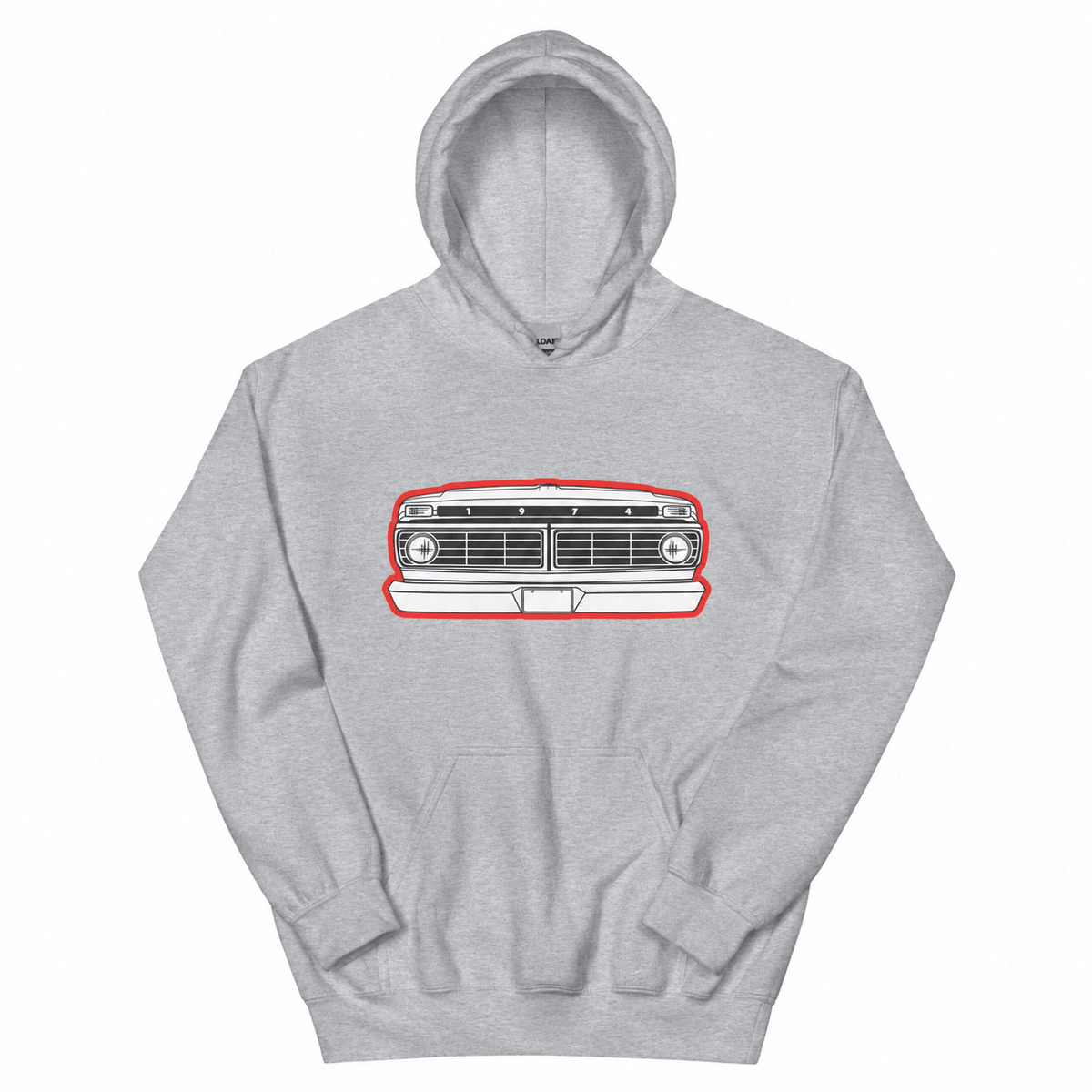1974 Highboy Dentside Grille Hoodie | Body By Highboy - vintage ford 1967–1979 Highboy, Bumpside, and Dentside truck design – BodyByHighboy