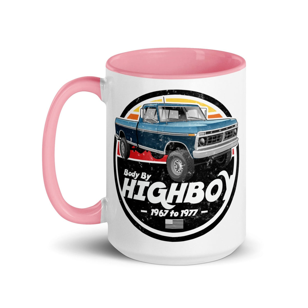 1976–1977 Dentside Highboy Original Highboy Blue 15 oz Mug | Body By Highboy - vintage ford 1967–1979 Highboy, Bumpside, and Dentside truck design – BodyByHighboy