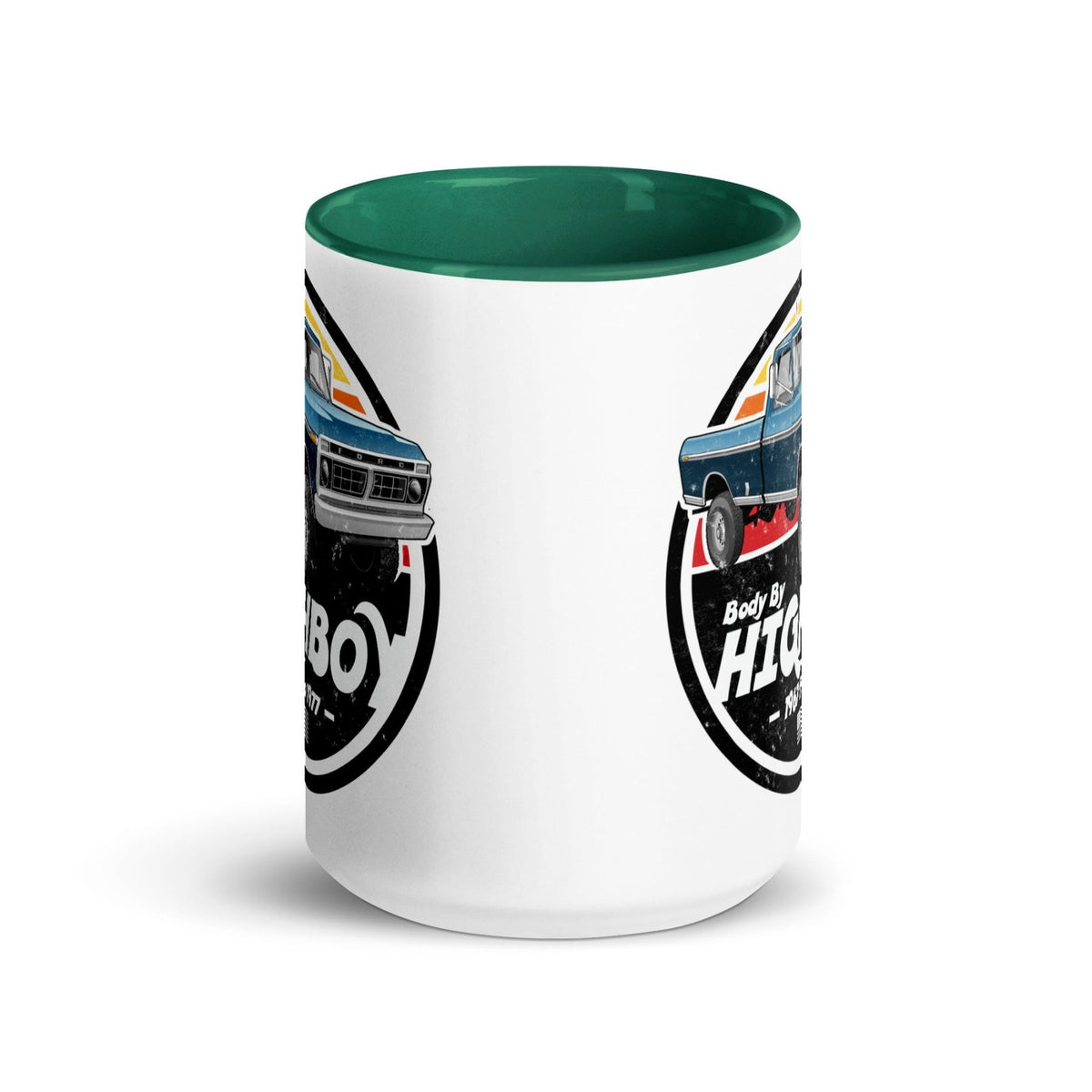 1976–1977 Dentside Highboy Original Highboy Blue 15 oz Mug | Body By Highboy - vintage ford 1967–1979 Highboy, Bumpside, and Dentside truck design – BodyByHighboy