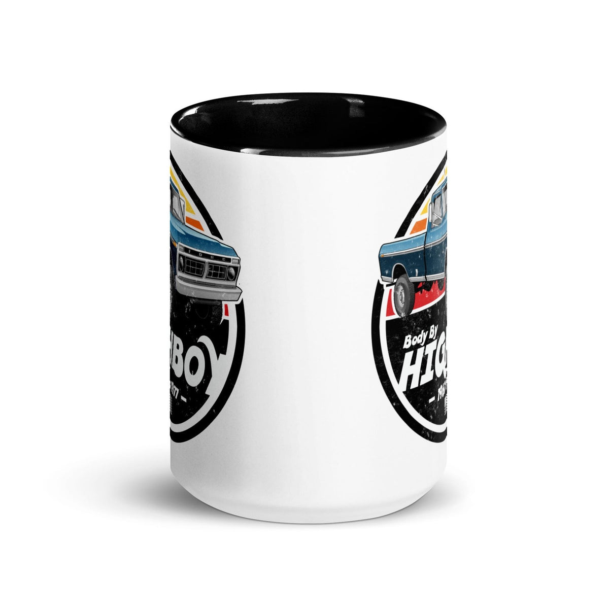 1976–1977 Dentside Highboy Original Highboy Blue 15 oz Mug | Body By Highboy - vintage ford 1967–1979 Highboy, Bumpside, and Dentside truck design – BodyByHighboy