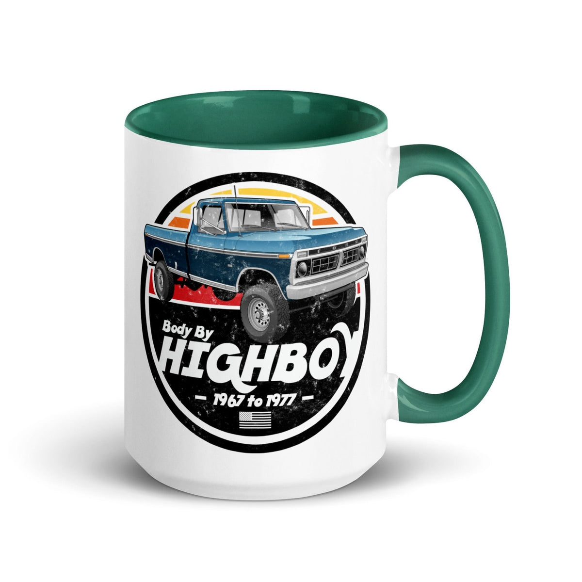 1976–1977 Dentside Highboy Original Highboy Blue 15 oz Mug | Body By Highboy - vintage ford 1967–1979 Highboy, Bumpside, and Dentside truck design – BodyByHighboy
