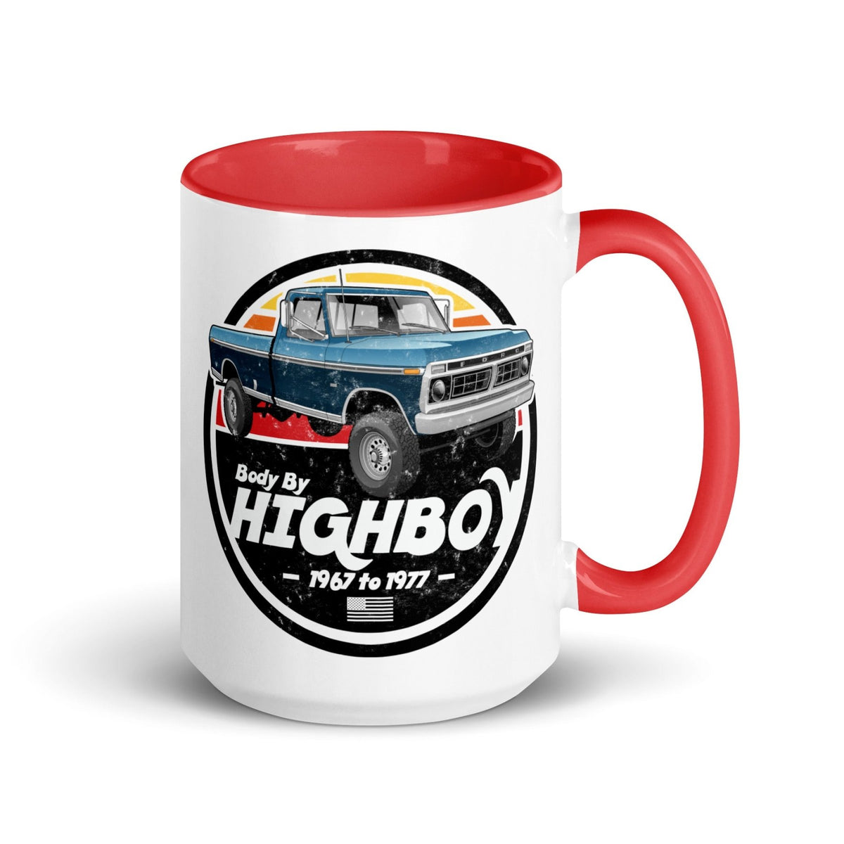 1976–1977 Dentside Highboy Original Highboy Blue 15 oz Mug | Body By Highboy - vintage ford 1967–1979 Highboy, Bumpside, and Dentside truck design – BodyByHighboy
