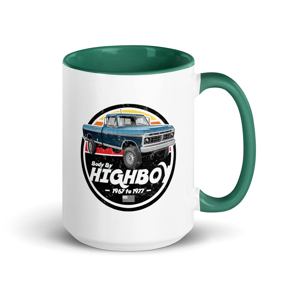 1976–1977 Dentside Highboy Original Highboy Blue 15 oz Mug | Body By Highboy - vintage ford 1967–1979 Highboy, Bumpside, and Dentside truck design – BodyByHighboy