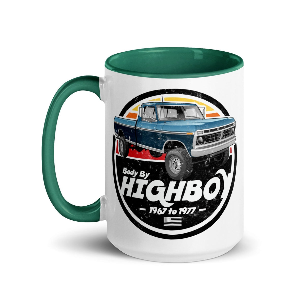 1976–1977 Dentside Highboy Original Highboy Blue 15 oz Mug | Body By Highboy - vintage ford 1967–1979 Highboy, Bumpside, and Dentside truck design – BodyByHighboy