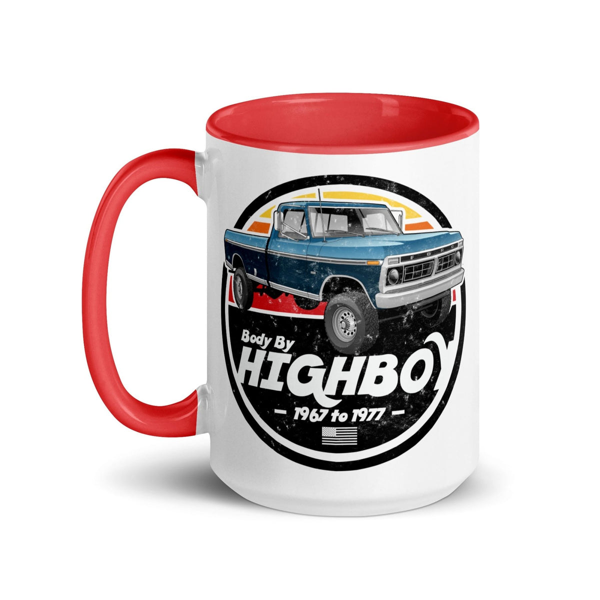 1976–1977 Dentside Highboy Original Highboy Blue 15 oz Mug | Body By Highboy - vintage ford 1967–1979 Highboy, Bumpside, and Dentside truck design – BodyByHighboy
