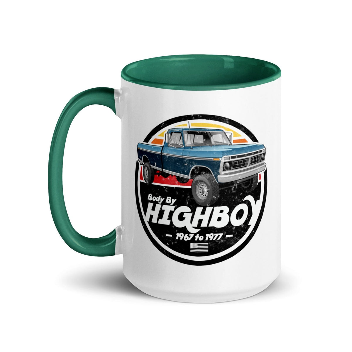 1976–1977 Dentside Highboy Original Highboy Blue 15 oz Mug | Body By Highboy - vintage ford 1967–1979 Highboy, Bumpside, and Dentside truck design – BodyByHighboy