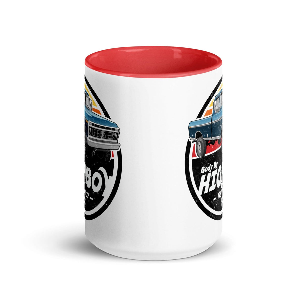 1976–1977 Dentside Highboy Original Highboy Blue 15 oz Mug | Body By Highboy - vintage ford 1967–1979 Highboy, Bumpside, and Dentside truck design – BodyByHighboy