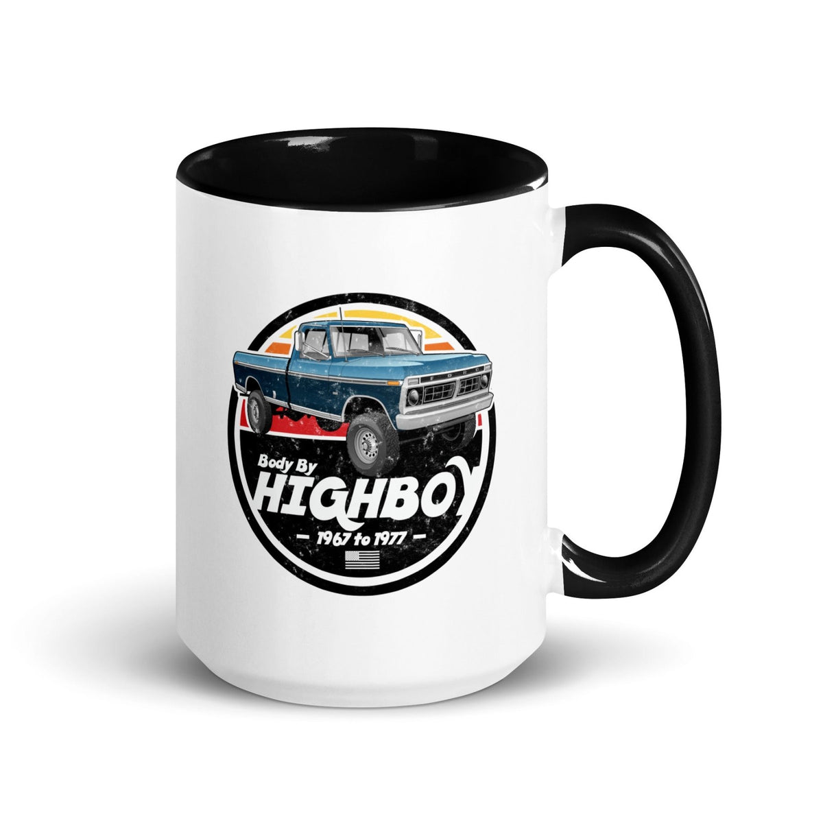 1976–1977 Dentside Highboy Original Highboy Blue 15 oz Mug | Body By Highboy - vintage ford 1967–1979 Highboy, Bumpside, and Dentside truck design – BodyByHighboy