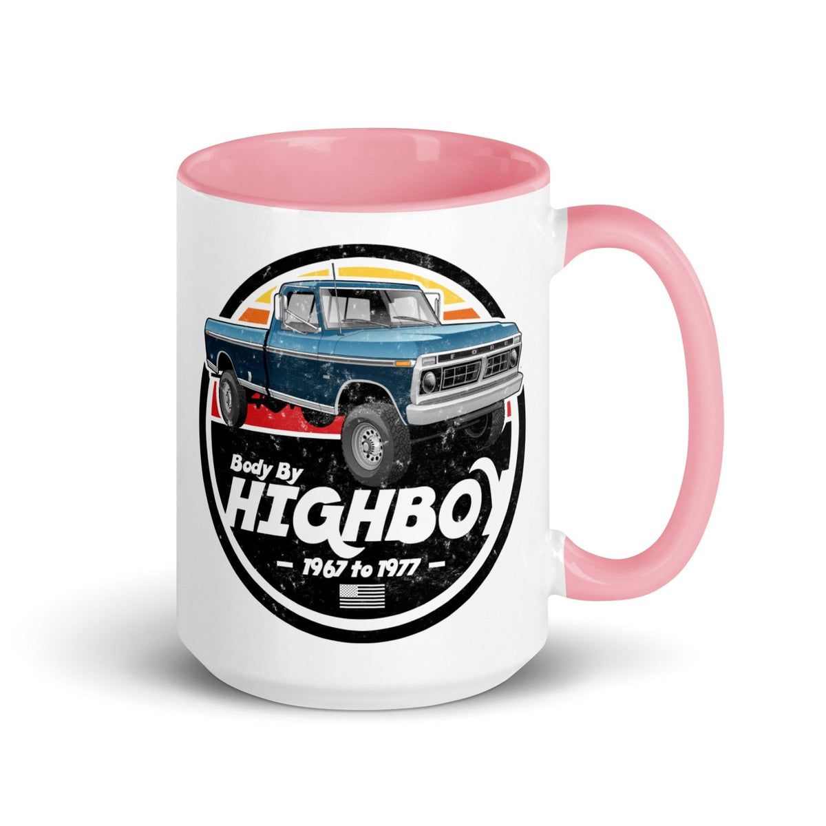 1976–1977 Dentside Highboy Original Highboy Blue 15 oz Mug | Body By Highboy - vintage ford 1967–1979 Highboy, Bumpside, and Dentside truck design – BodyByHighboy