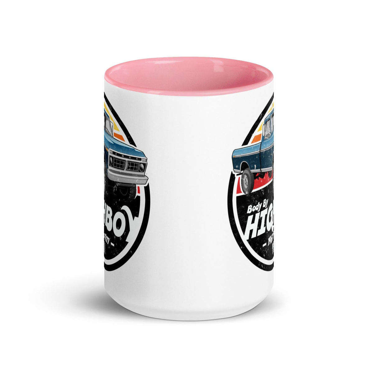 1976–1977 Dentside Highboy Original Highboy Blue 15 oz Mug | Body By Highboy - vintage ford 1967–1979 Highboy, Bumpside, and Dentside truck design – BodyByHighboy