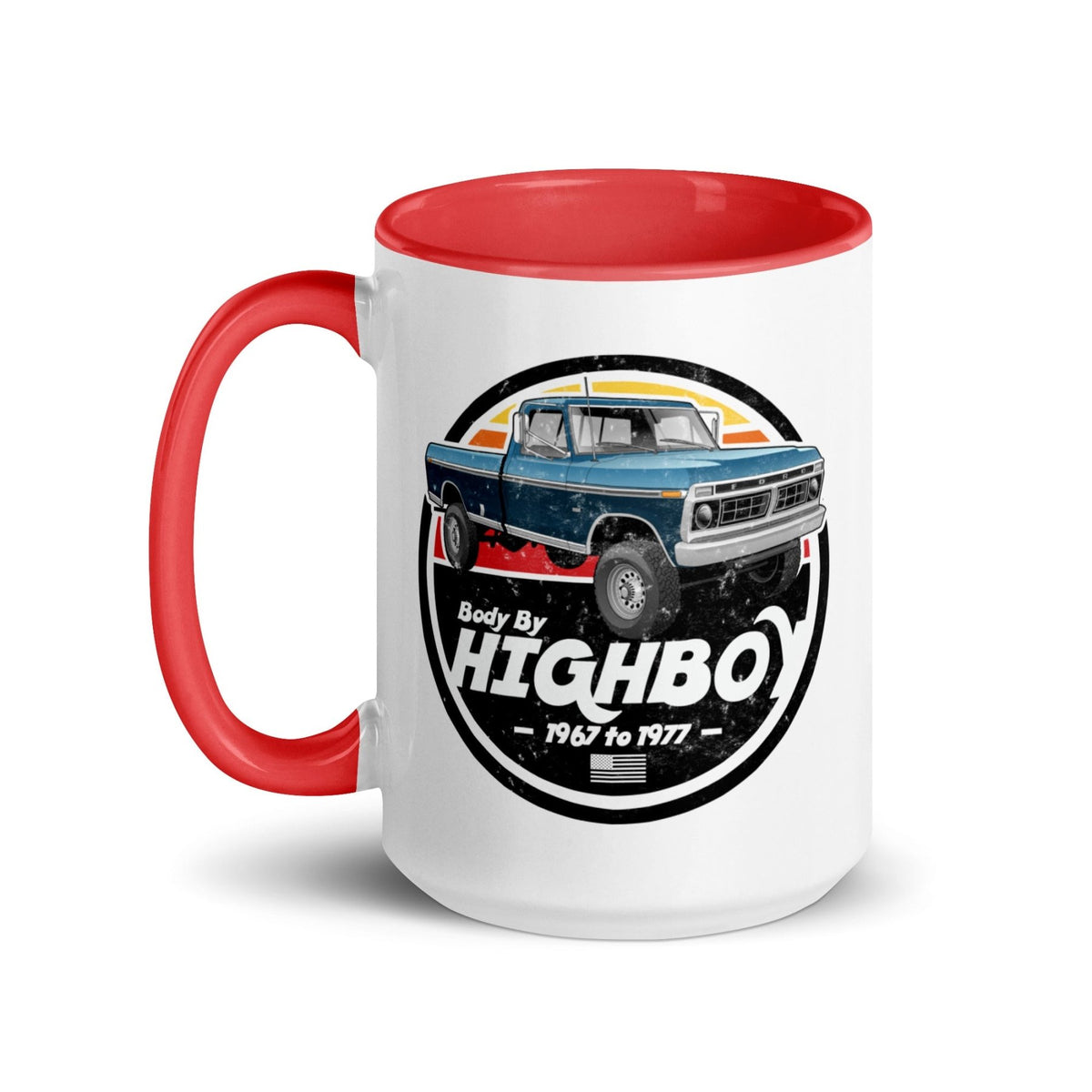 1976–1977 Dentside Highboy Original Highboy Blue 15 oz Mug | Body By Highboy - vintage ford 1967–1979 Highboy, Bumpside, and Dentside truck design – BodyByHighboy