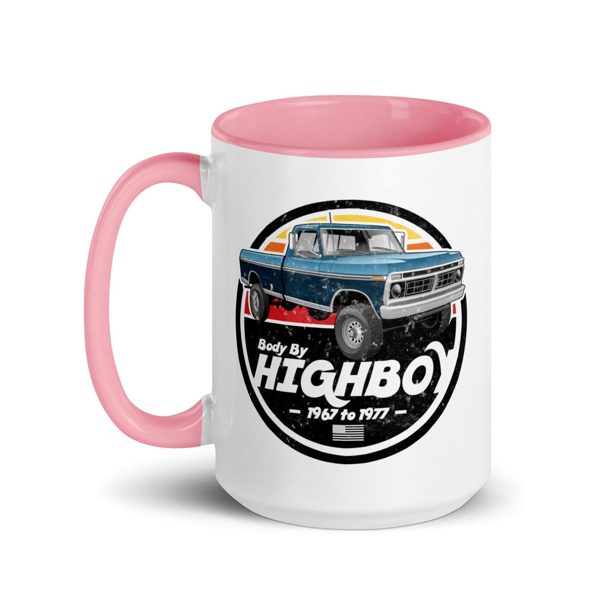 1976–1977 Dentside Highboy Original Highboy Blue 15 oz Mug | Body By Highboy - vintage ford 1967–1979 Highboy, Bumpside, and Dentside truck design – BodyByHighboy