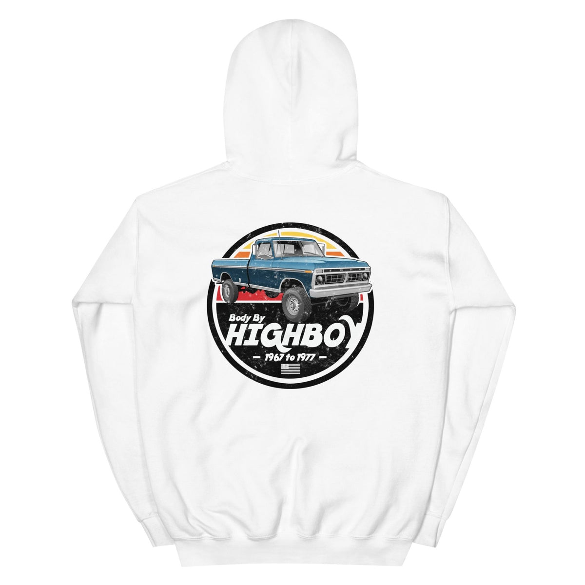 1976–1977 Dentside Highboy Original Highboy Blue Hoodie | Body By Highboy - vintage ford 1967–1979 Highboy, Bumpside, and Dentside truck design – BodyByHighboy
