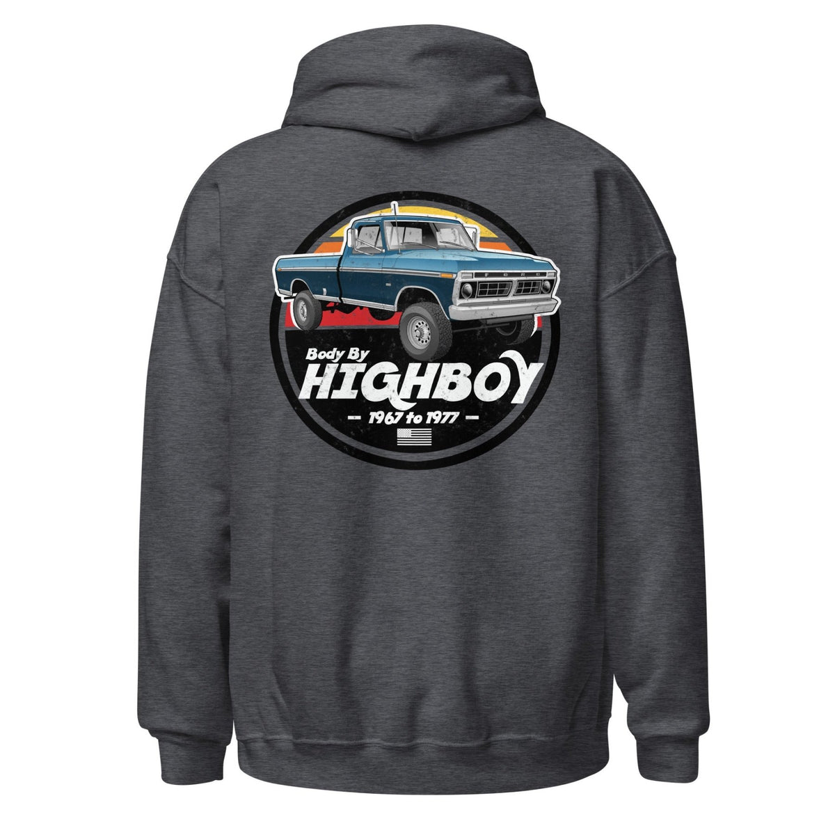 1976–1977 Dentside Highboy Original Highboy Blue Hoodie | Body By Highboy - vintage ford 1967–1979 Highboy, Bumpside, and Dentside truck design – BodyByHighboy