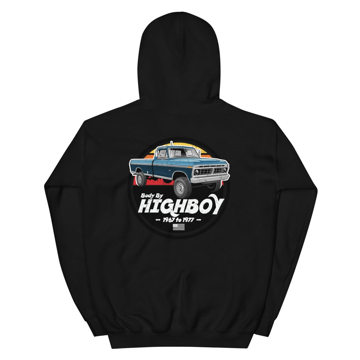 1976–1977 Dentside Highboy Original Highboy Blue Hoodie | Body By Highboy - vintage ford 1967–1979 Highboy, Bumpside, and Dentside truck design – BodyByHighboy