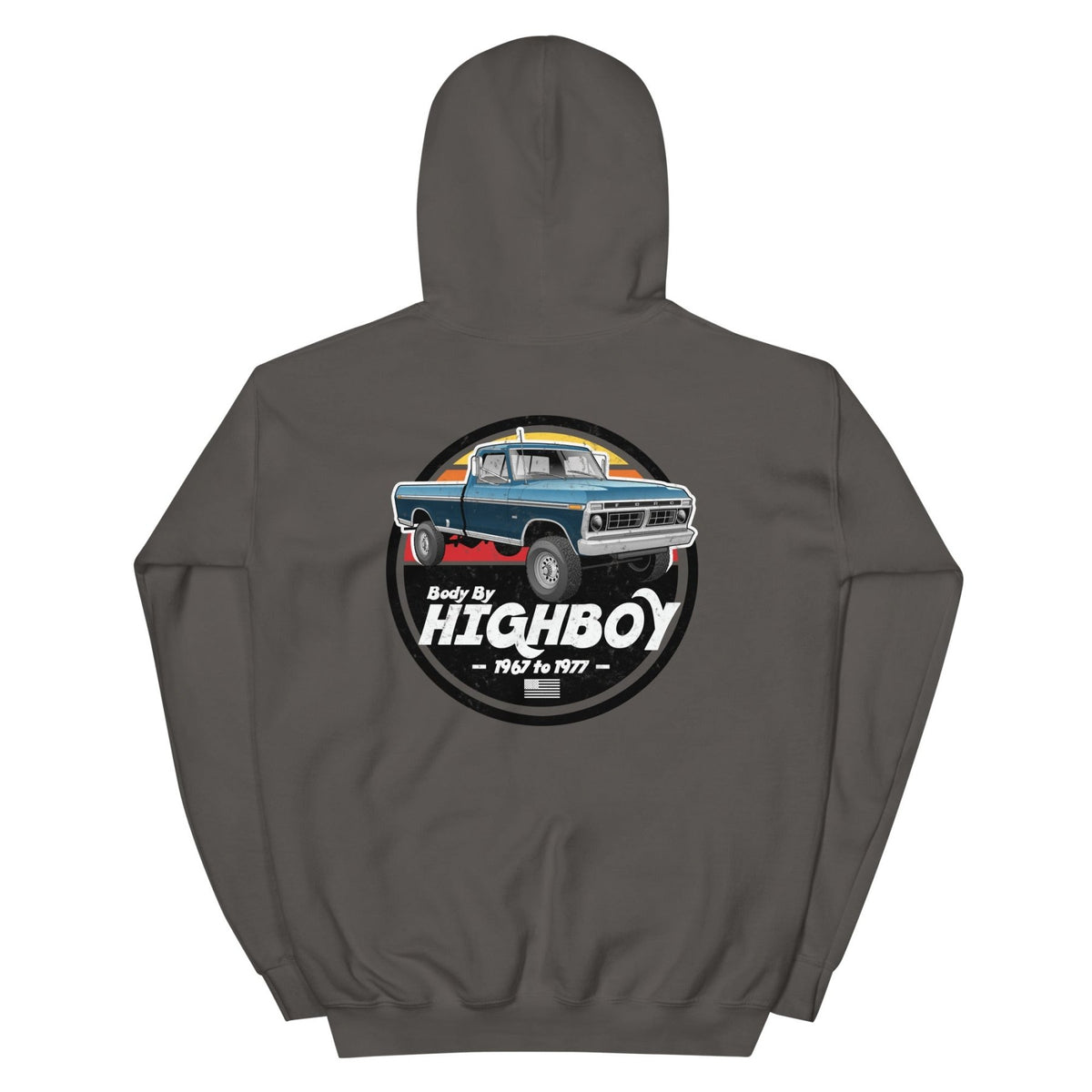 1976–1977 Dentside Highboy Original Highboy Blue Hoodie | Body By Highboy - vintage ford 1967–1979 Highboy, Bumpside, and Dentside truck design – BodyByHighboy