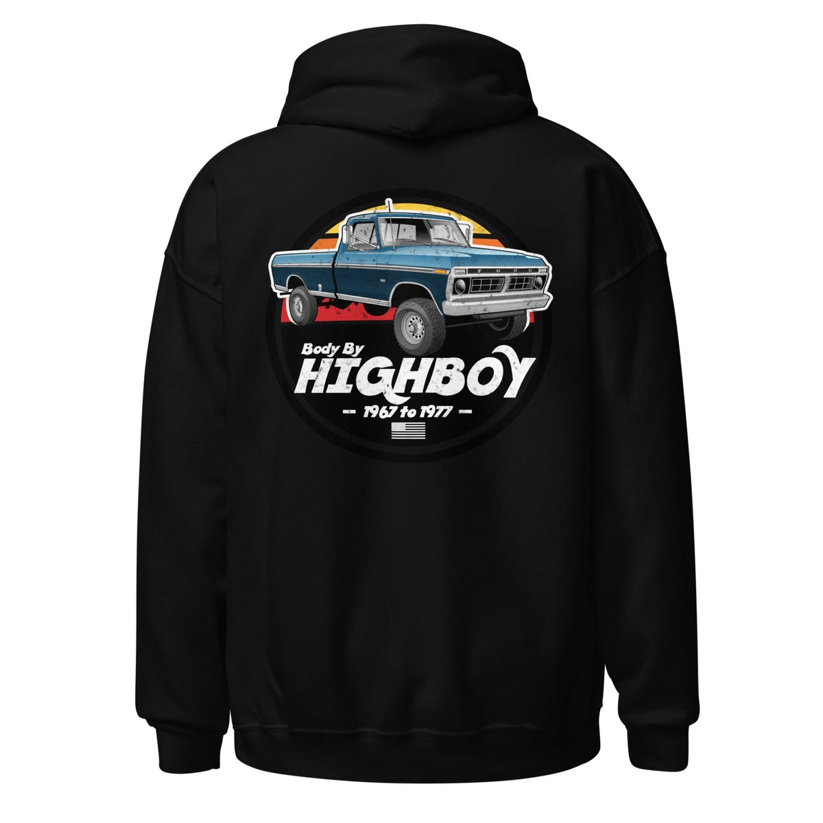 1976–1977 Dentside Highboy Original Highboy Blue Hoodie | Body By Highboy - vintage ford 1967–1979 Highboy, Bumpside, and Dentside truck design – BodyByHighboy