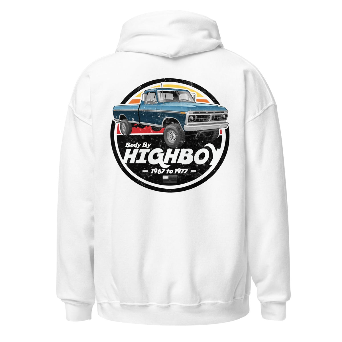 1976–1977 Dentside Highboy Original Highboy Blue Hoodie | Body By Highboy - vintage ford 1967–1979 Highboy, Bumpside, and Dentside truck design – BodyByHighboy