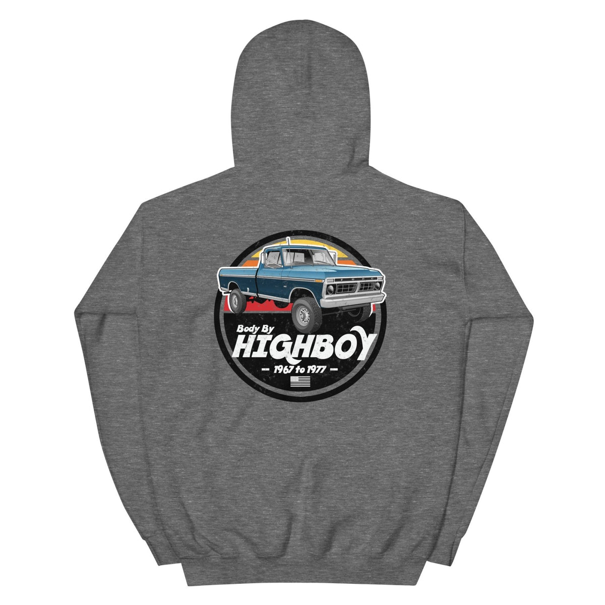 1976–1977 Dentside Highboy Original Highboy Blue Hoodie | Body By Highboy - vintage ford 1967–1979 Highboy, Bumpside, and Dentside truck design – BodyByHighboy