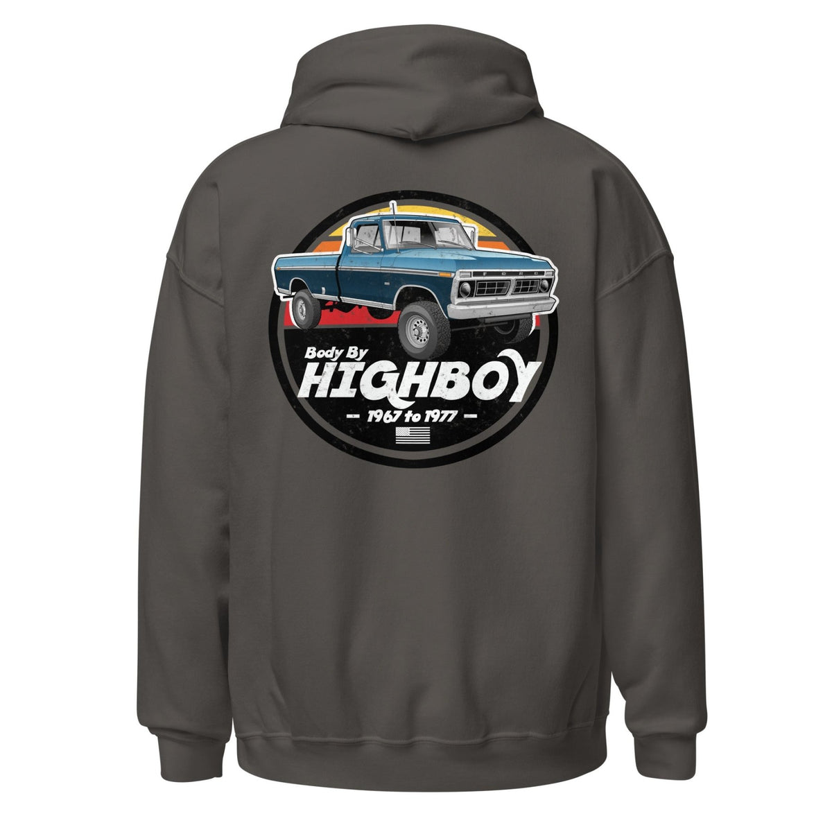 1976–1977 Dentside Highboy Original Highboy Blue Hoodie | Body By Highboy - vintage ford 1967–1979 Highboy, Bumpside, and Dentside truck design – BodyByHighboy