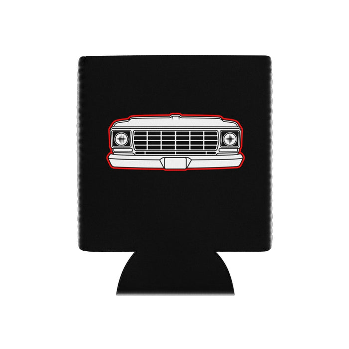 1978 Dentside Red Outline Truck Front Regular 12 oz Can Cooler | Body By Highboy