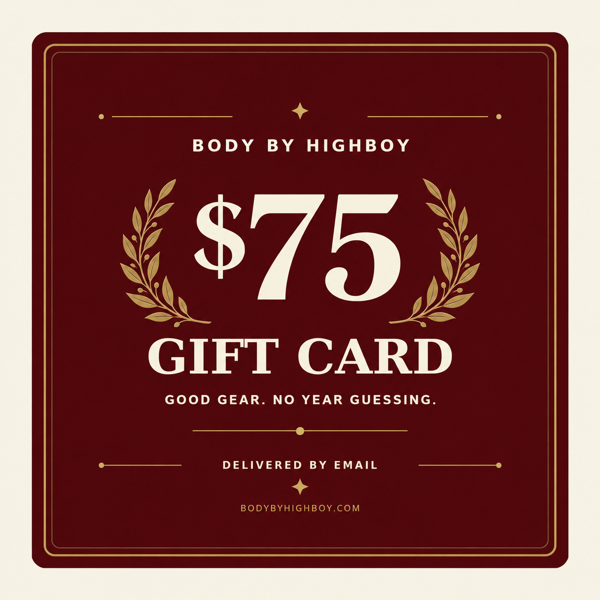 Body By Highboy Gift Card