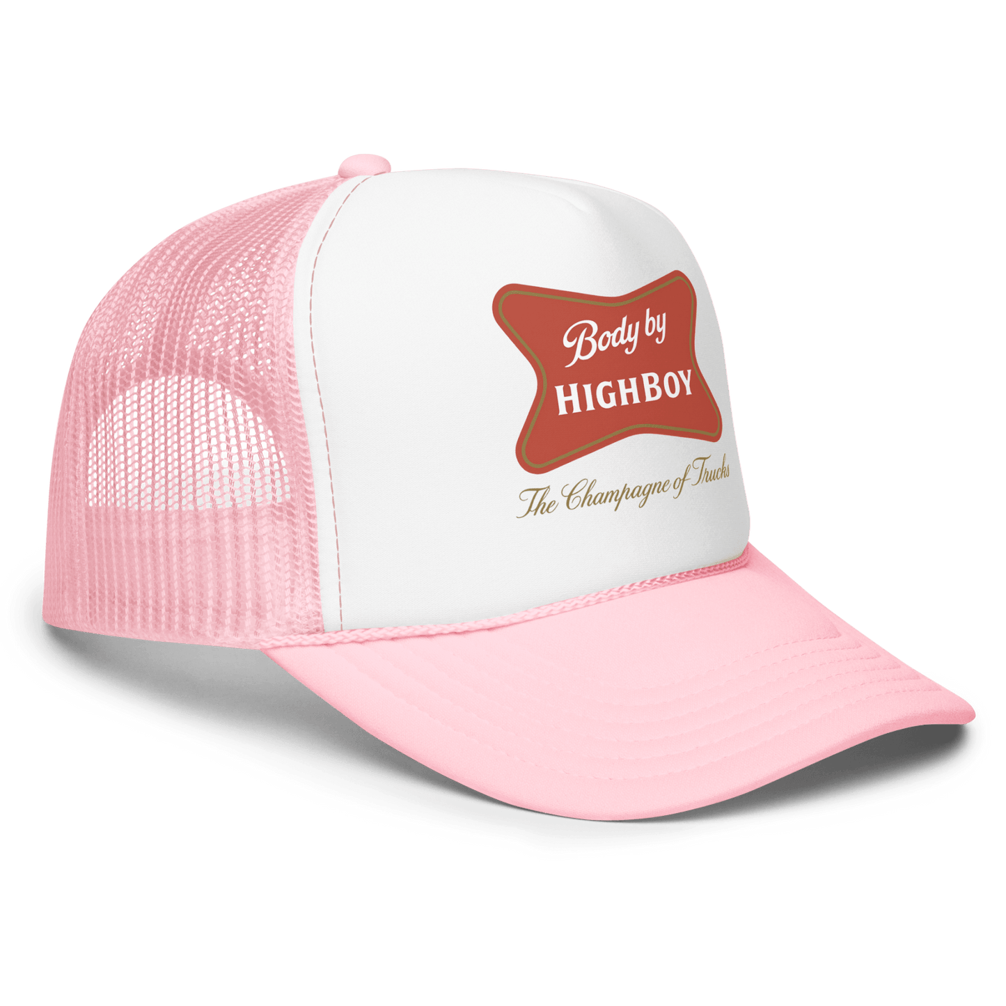 "Champagne Of Trucks" Foam Trucker Hat - vintage ford 1967–1979 Highboy, Bumpside, and Dentside truck design – BodyByHighboy