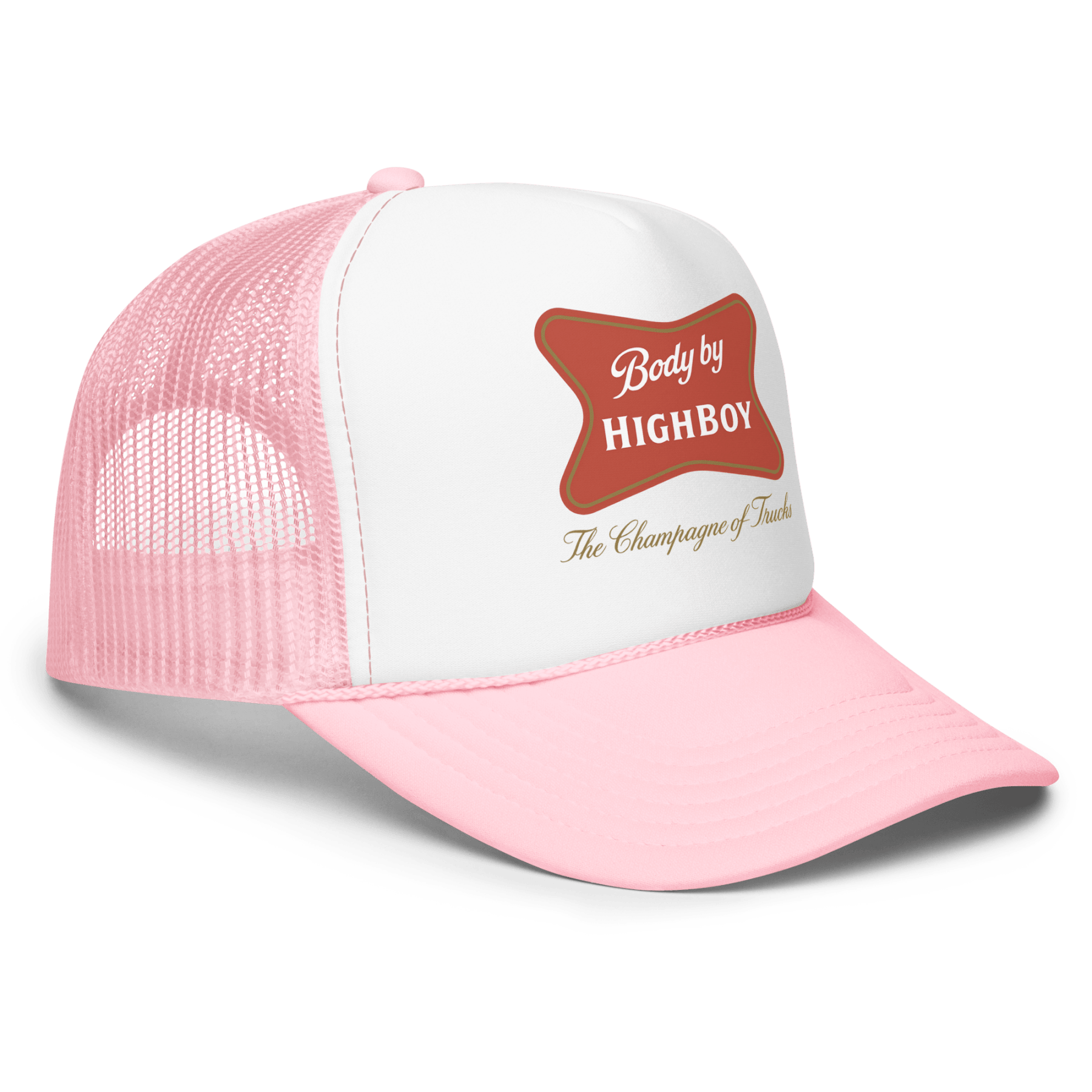 "Champagne Of Trucks" Foam Trucker Hat - vintage ford 1967–1979 Highboy, Bumpside, and Dentside truck design – BodyByHighboy